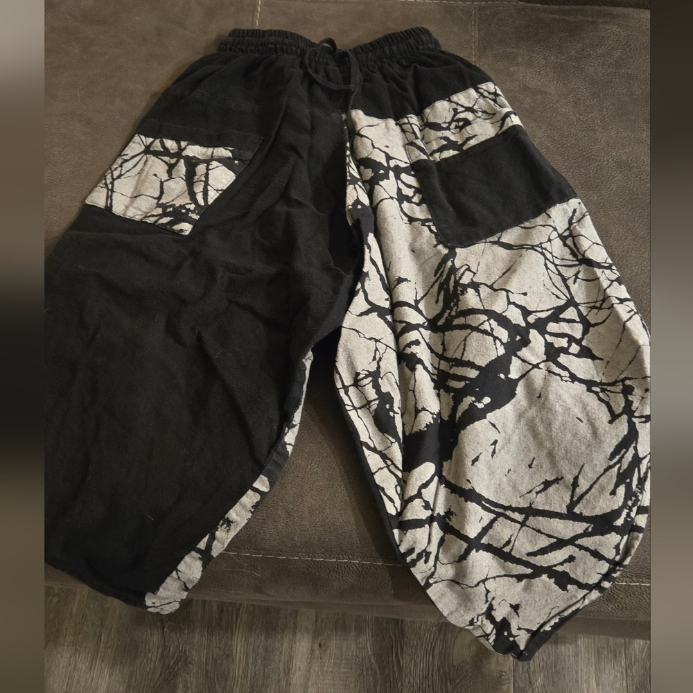 Chic Black and Gray Women's Capris Harem Pants